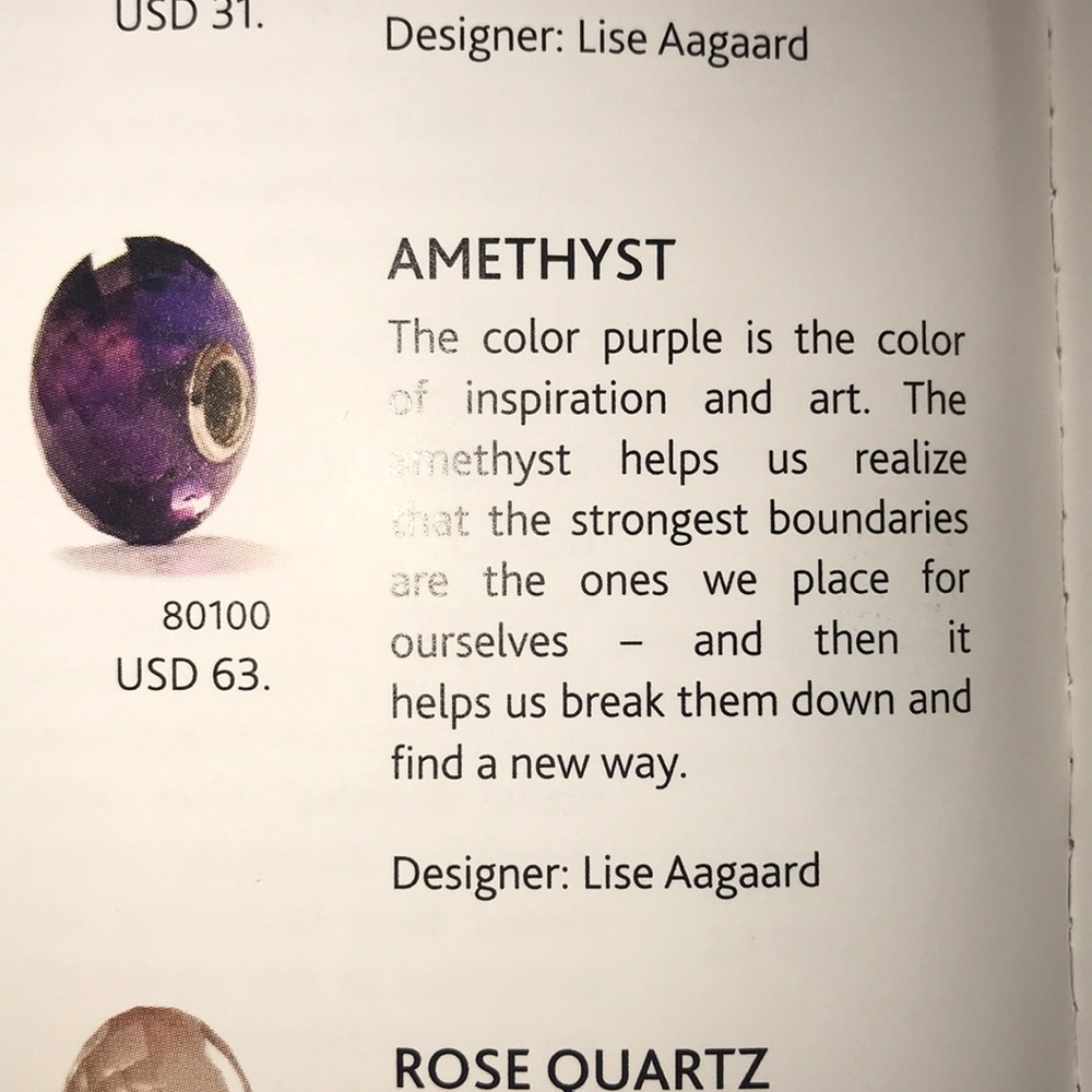 Amethyst troll bead